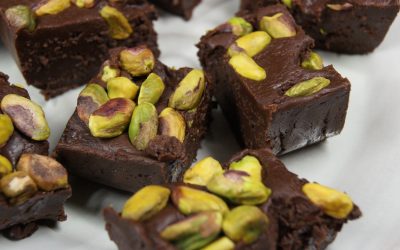 Chocolade fudge met pistache