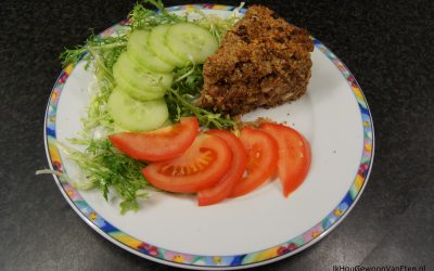 Vegetarische notengehakttaart