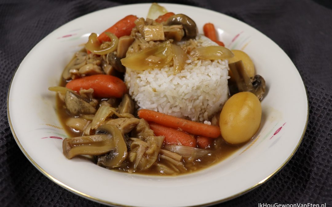Chinese stoof met pulled jackfruit
