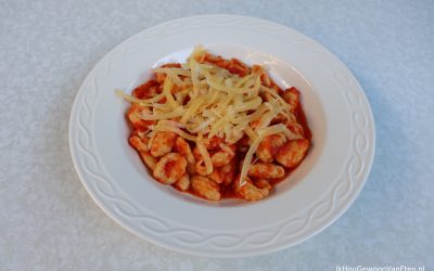“Cavatelli ricci” met verse tomaten-paprikasaus