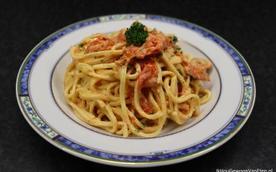 Spaghetti met brie en snoeptomaatjes