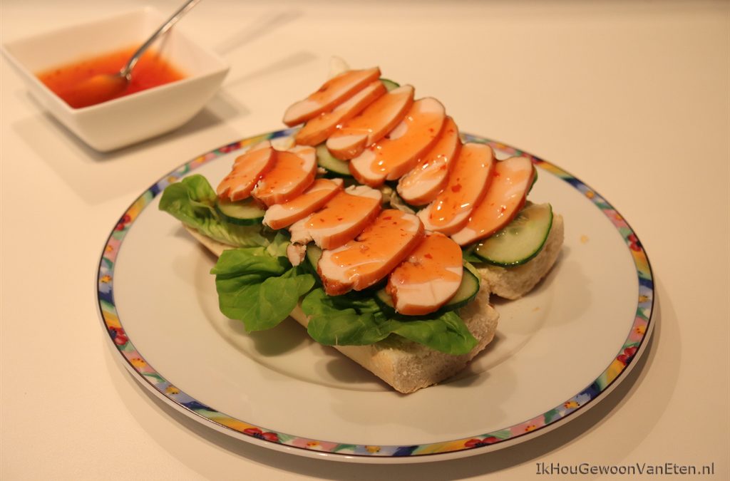 Broodje Gerookte Kipfilet Met Zoete Chilisaus Ik Hou Gewoon Van Eten