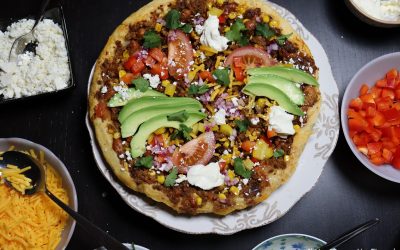 Mexicaanse upside-down panpizza