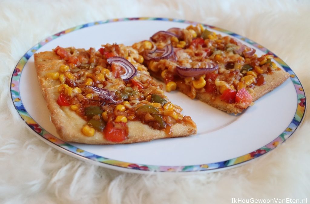 Vega BBQ Chicken pizza